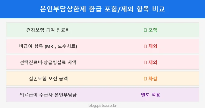 건강보험 본인부담상한제 환급 비교 분석