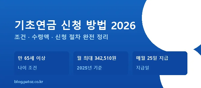 기초연금 신청 방법 핵심 요약