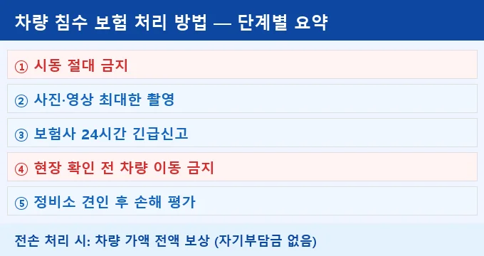 차량 침수 보험 처리 방법 비교 분석