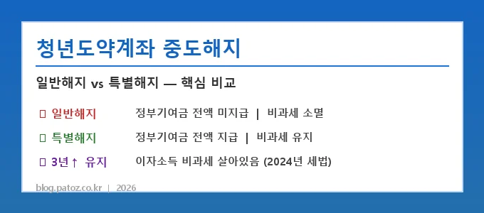 청년도약계좌 중도해지 핵심 요약